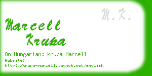 marcell krupa business card